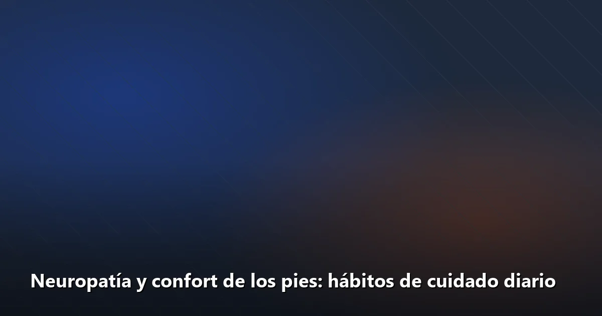 Neuropatía y confort de los pies: hábitos de cuidado diario